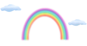 a rainbow that turns into a heart